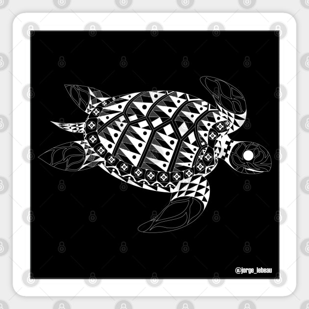 dark tortoise turtle ecopop Magnet by jorge_lebeau